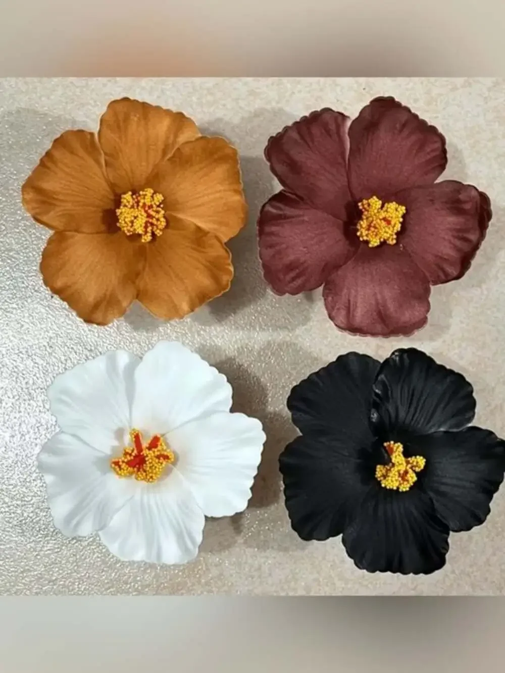 4 x Femenine Floral Hair Clip for Women - Stylish Flower Barrette